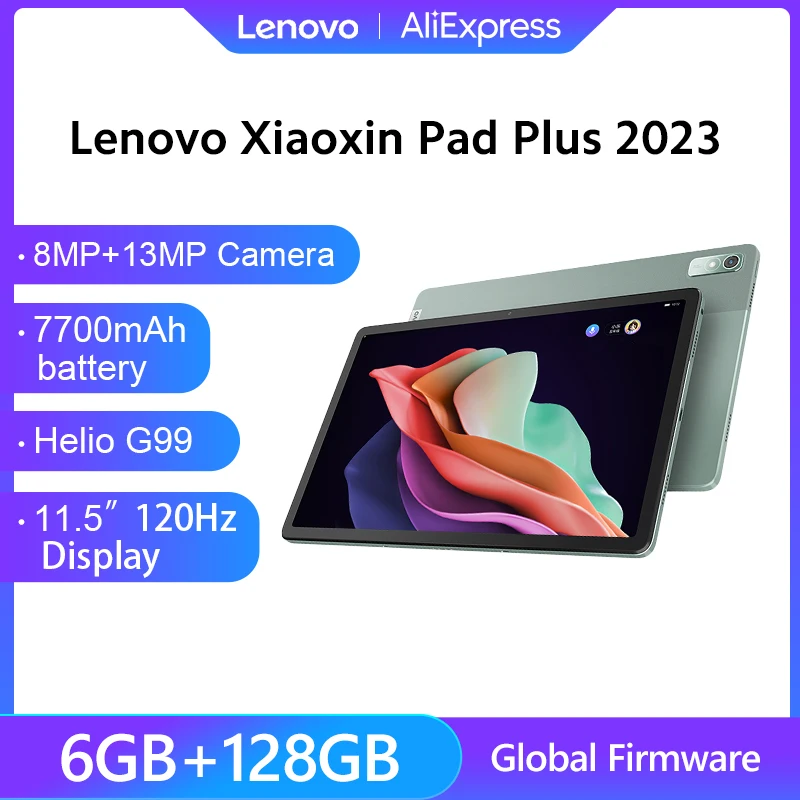 

Global ROM Lenovo Tab P11 Plus 2023 or Xiaoxin Pad Plus 2023 11.5" 120Hz Screen Helio G99 6GB 128GB Tablet PC Android 12 7700mAh