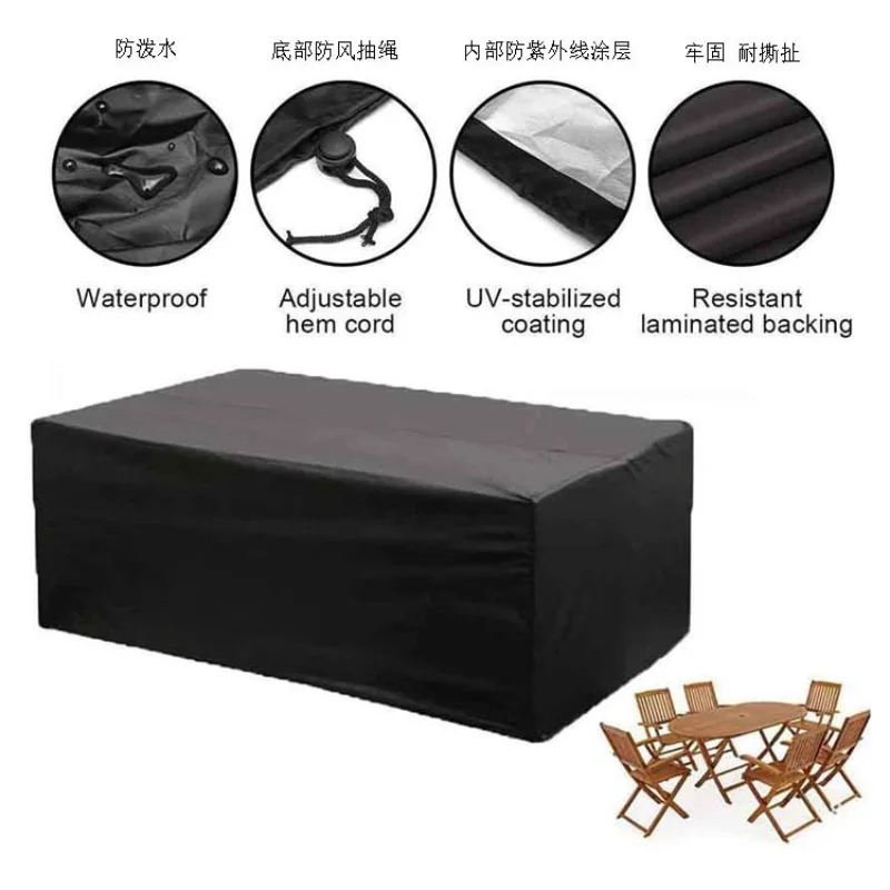 

Large Size Oxford Cloth Furniture Cover For Rattan Table Cube Chair Sofa Waterproof Rain Garden Patio Protective Dustproof Cover