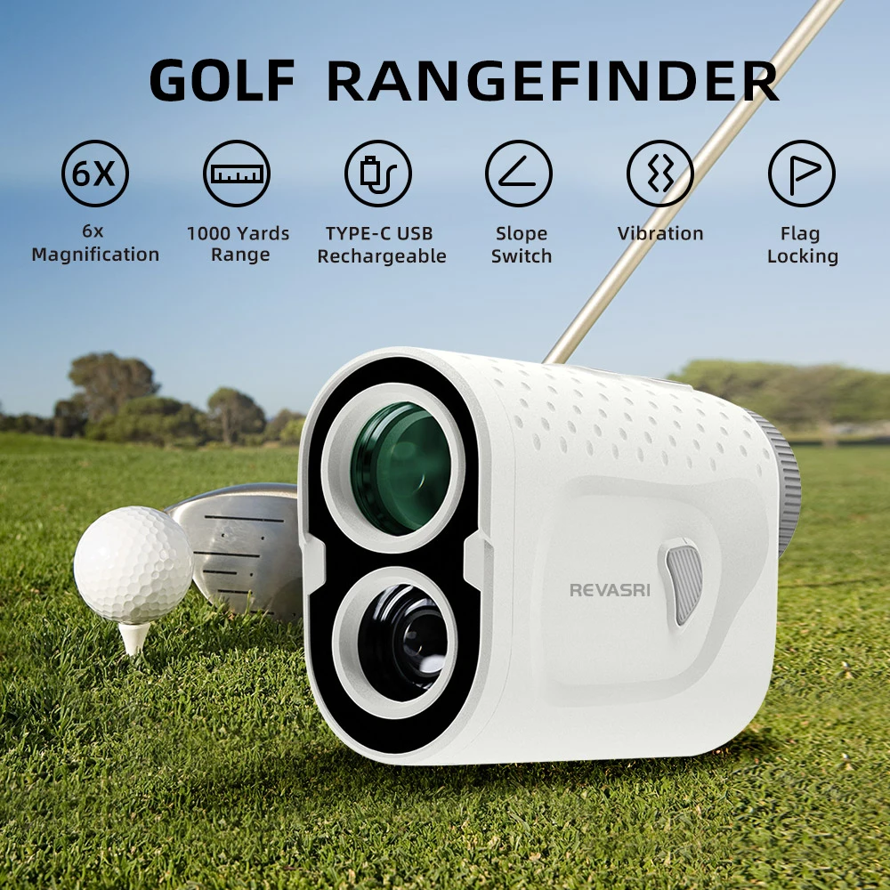 

2024 New Golf Rangefinder with Slope 1000 Yards Range Finder Golfing 6X Magnification Flag Pole Locking Vibration Magnet Stripe