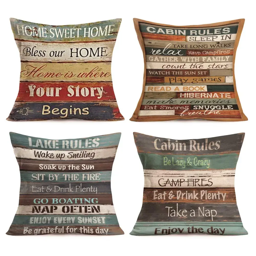 Retro nostalgic style text printed linen pillowcase, living room sofa cushion cover, home decoration throw pillows 40x40
Retro nostalgic style text printed linen pillowcase, living room sofa cushion cover, home decoration throw pillows 40x40
