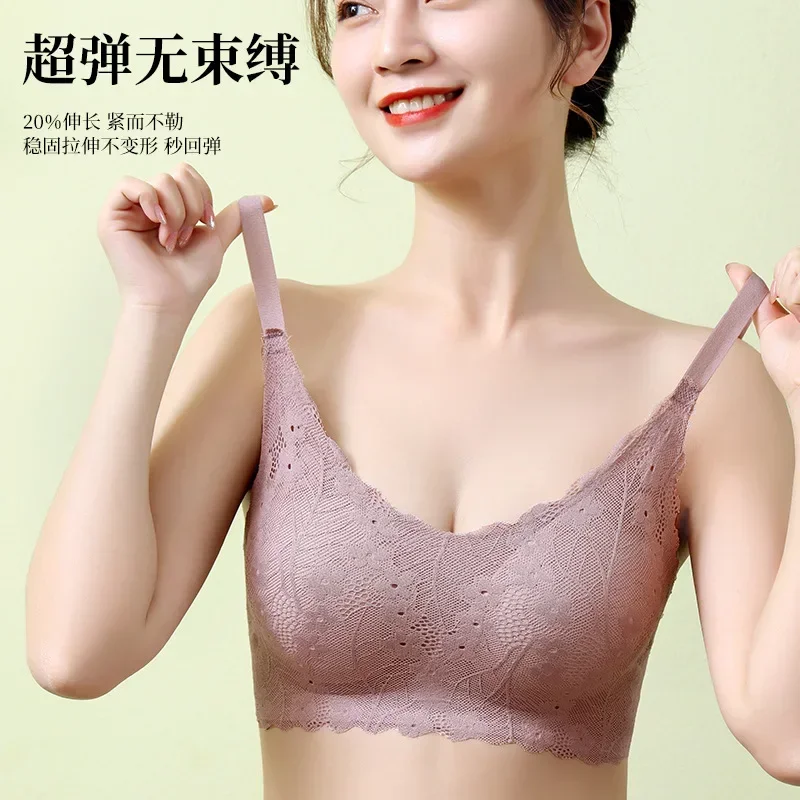 Back Seamless Latex Underwear Thin Bra Without Underwire Big Breasts Small Lace Lady Push-up Bra Multi-color
Back Seamless Latex Underwear Thin Bra Without Underwire Big Breasts Small Lace Lady Push-up Bra Multi-color
