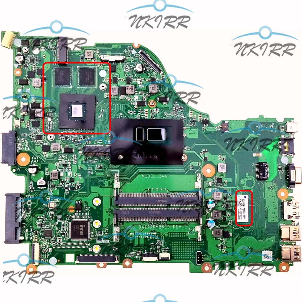 MX150 MX130 940M I7 I5 I3 DAZAARMB6E0 NBGWL11002 NBGRP11001 NBGRV11001 NBGRX11001 для Aspire E5-576 N16Q2 E5-576G материнская плата
MX150 MX130 940M I7 I5 I3 DAZAARMB6E0 NBGWL11002 NBGRP11001 NBGRV11001 NBGRX11001 для Aspire E5-576 N16Q2 E5-576G материнская плата