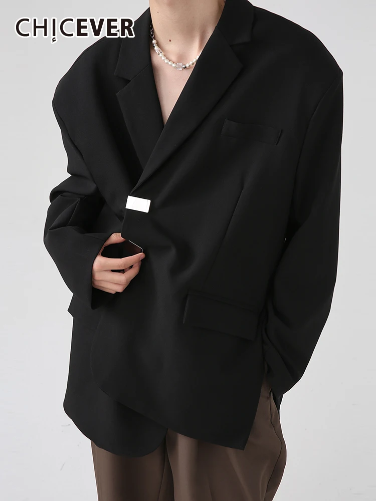 CHICEVER Loose Fashion Blazers For Women Notched Collar Long Sleeve Patchwork Metal Button Straight Korean Spring Blazer Female
CHICEVER Loose Fashion Blazers For Women Notched Collar Long Sleeve Patchwork Metal Button Straight Korean Spring Blazer Female