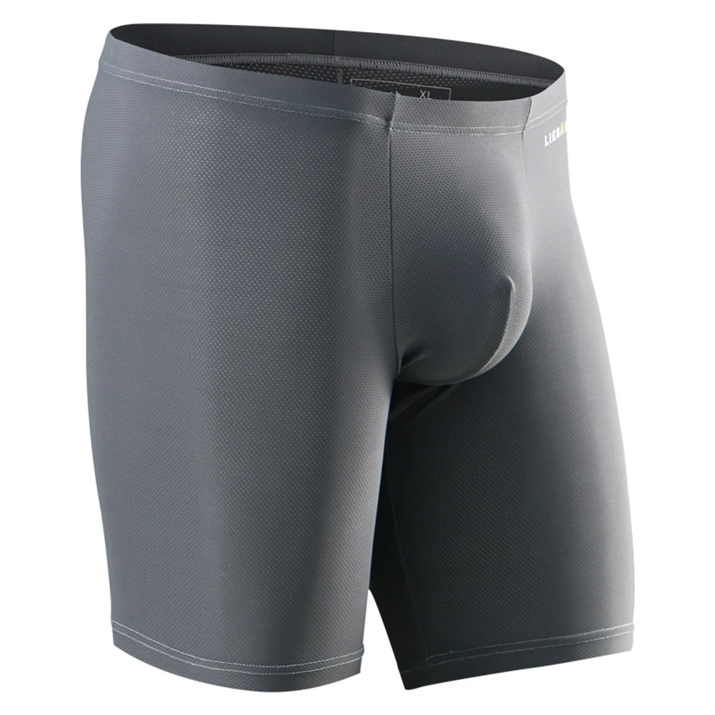 Men Ice Silk Trunk Bulge Pouch Lenthen Boxers Soft Elasticity Breathable Underwear Long Leg Briefs Sport Fitness Shorts Wear
Men Ice Silk Trunk Bulge Pouch Lenthen Boxers Soft Elasticity Breathable Underwear Long Leg Briefs Sport Fitness Shorts Wear