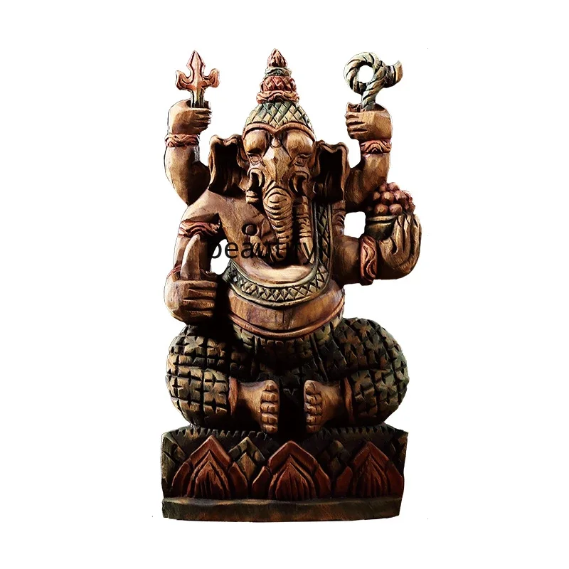 Handmade Wood Carving Elephant Thai Southeast Asia Beauty Salon Club Decorative Ornaments
Handmade Wood Carving Elephant Thai Southeast Asia Beauty Salon Club Decorative Ornaments