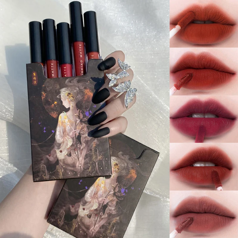 5pcs Set Lip Glaze Box lipstick Matte Velvet Lipsticks Party lipstick Nonstick Cup Lip Gloss Lips Makeup Waterproof Cosmetics
5pcs Set Lip Glaze Box lipstick Matte Velvet Lipsticks Party lipstick Nonstick Cup Lip Gloss Lips Makeup Waterproof Cosmetics