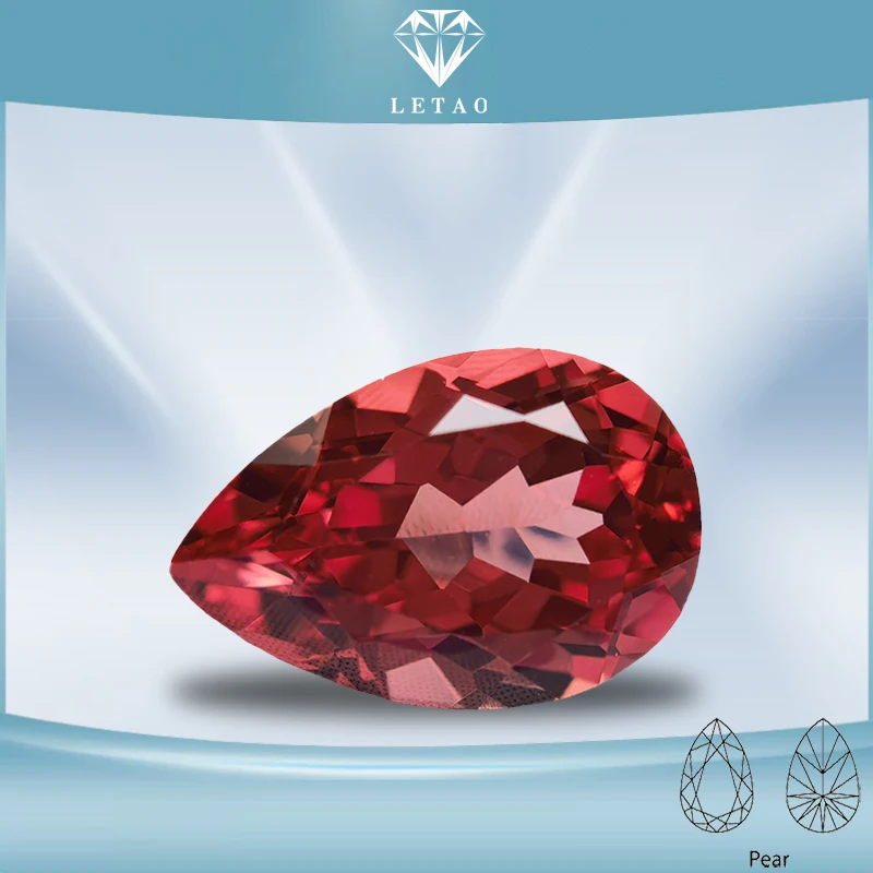 Lab Grown Sapphire Sunset Red Color Pear Shaped VVS1 Gemstone Charms DIY Charms Necklace Earrings Main Materials AGL Certificate
Lab Grown Sapphire Sunset Red Color Pear Shaped VVS1 Gemstone Charms DIY Charms Necklace Earrings Main Materials AGL Certificate