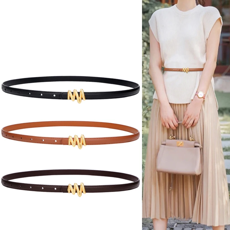 Fashion Leather Belt for Women belts Designer Metal Buckle Waist Strap Female Jeans Dress Trouser All-match
Fashion Leather Belt for Women belts Designer Metal Buckle Waist Strap Female Jeans Dress Trouser All-match