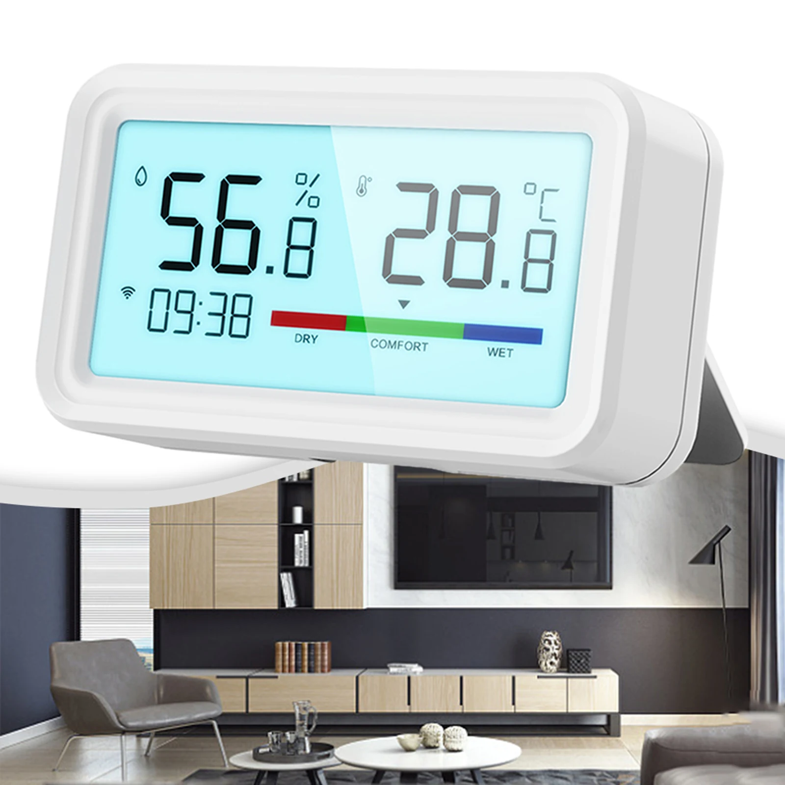 Wireless Wifi Temperature And Humidity Meter Sensor With Backlight Display Smart Home SmartLife Typec Remote Phone Linkage
Wireless Wifi Temperature And Humidity Meter Sensor With Backlight Display Smart Home SmartLife Typec Remote Phone Linkage