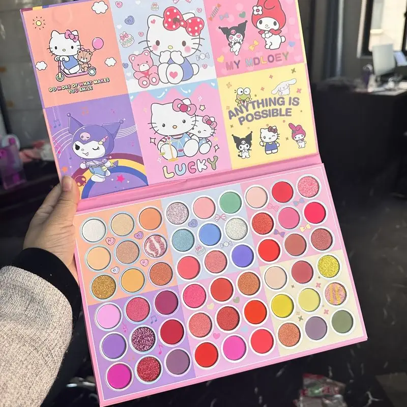 Палитра теней Hello Kitty для век, изысканная косметика для косплея, креативные повседневные принадлежности для студентов, праздничный подарок для девушек, 54 Цвета
Палитра теней Hello Kitty для век, изысканная косметика для косплея, креативные повседневные принадлежности для студентов, праздничный подарок для девушек, 54 Цвета