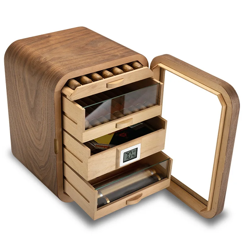 Cave à Cigares Transparente en Bois, Excavateur Ony, 93.Wood 3