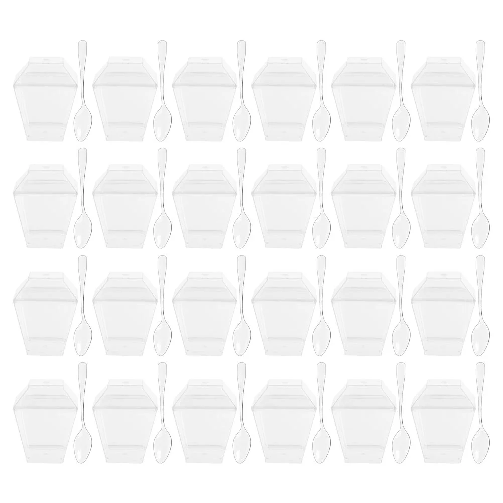 50 Sets Dessert Cup Party Accessories Cups with Cover Mousse Portable Pudding Delicate Household
50 Sets Dessert Cup Party Accessories Cups with Cover Mousse Portable Pudding Delicate Household