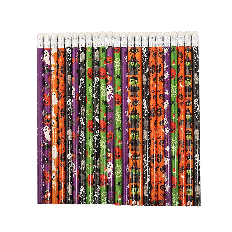 

10pcs Halloween Pattern Pencil Creative Basswood Pencils Eco-Friendly Writing Pens Halloween Party Favors Kids Gifts