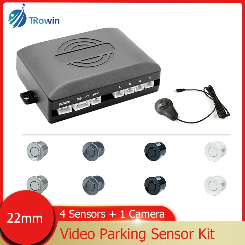 

Video Parking Sensor Kit Car Reverse Backup Camera Radar Assistance Auto Rearview Mirror Monitor Buzzer Alert Alarm