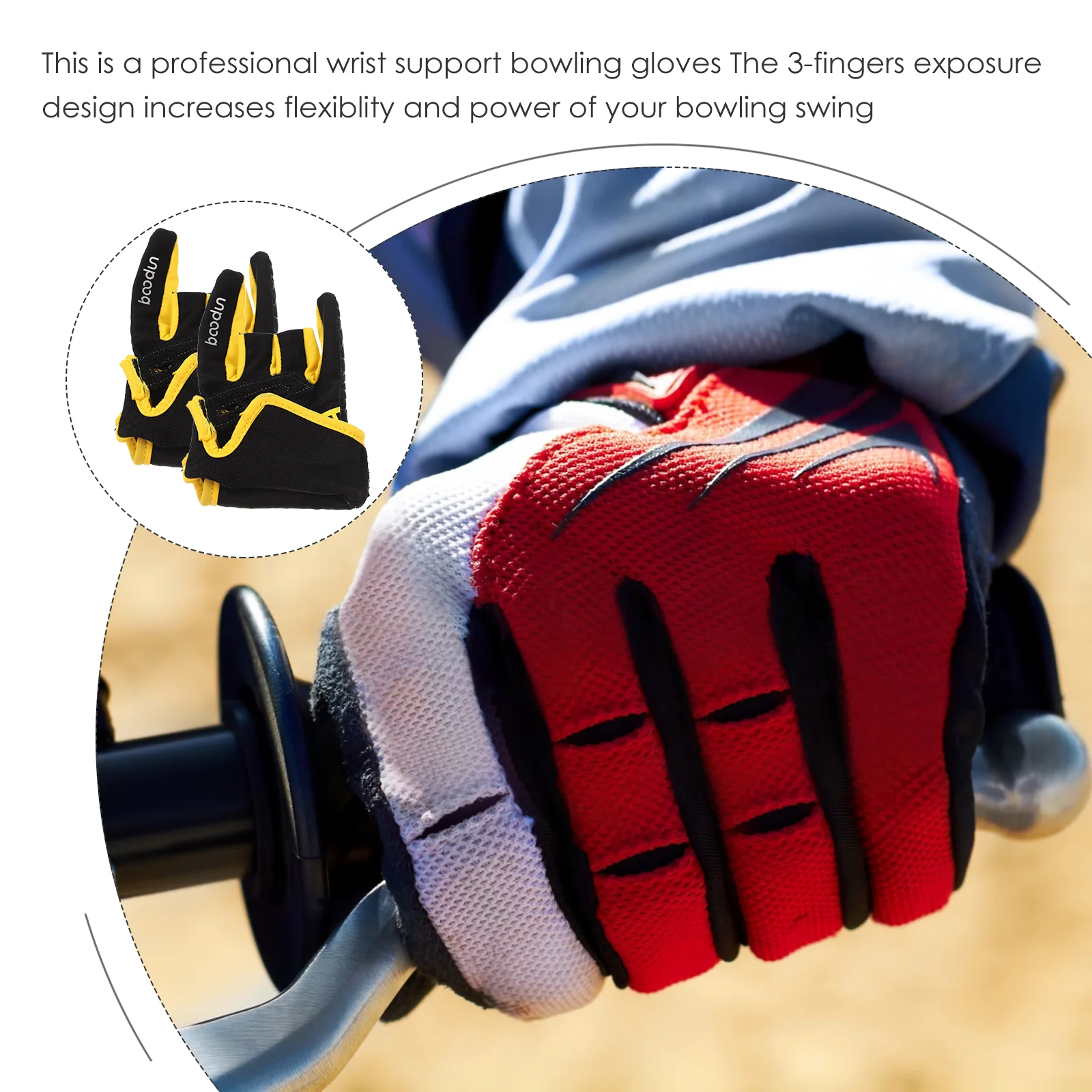 1 Pair of Silicone Anti-slip Bowling Gloves Professional Elastic Breathable Sports Gloves - Size L/XL (Red)
1 Pair of Silicone Anti-slip Bowling Gloves Professional Elastic Breathable Sports Gloves - Size L/XL (Red)