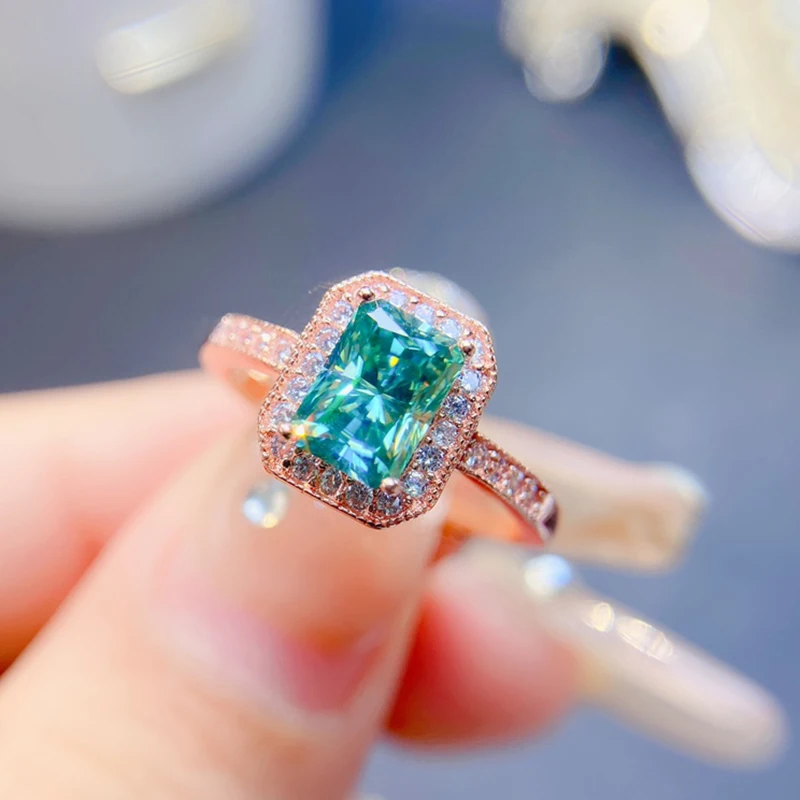 Real green moissanite women's ring 925 sterling silver color D clarity vvs1 925 sterling silver Diamond Rings Jewelry
Real green moissanite women's ring 925 sterling silver color D clarity vvs1 925 sterling silver Diamond Rings Jewelry