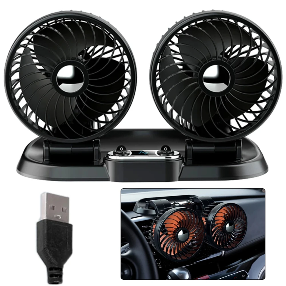 1pc 360 Degree Rotation 2Speed Cooling Cooler USB 5V 12V 24V Double Head Car Fan Adjustable Design Convenient Installation
1pc 360 Degree Rotation 2Speed Cooling Cooler USB 5V 12V 24V Double Head Car Fan Adjustable Design Convenient Installation