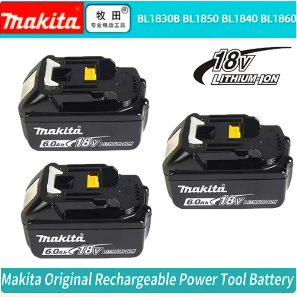 Makita original with LED lithium-ion replacement LXT BL1860B BL1860 BL185018V 6.0AH rechargeable power tool battery
Makita original with LED lithium-ion replacement LXT BL1860B BL1860 BL185018V 6.0AH rechargeable power tool battery