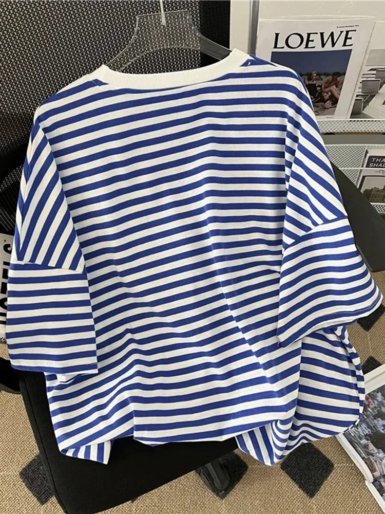 Летний шикарный женский комплект в стиле преппи, синий, зеленый, черный, полосатый топ с эластичными широкими шортами, спортивные комплекты размеров меньше
Летний шикарный женский комплект в стиле преппи, синий, зеленый, черный, полосатый топ с эластичными широкими шортами, спортивные комплекты размеров меньше