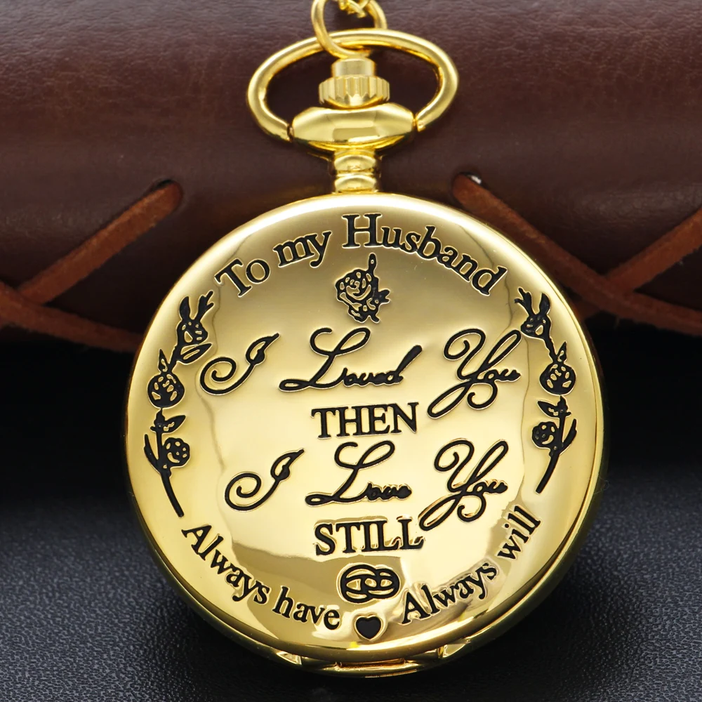 To My Husband Quartz Pocket Watch Exquisite Necklace Pendant Fob Chain Vintage Steampunk Pocket Watch Men and Women CF1205
To My Husband Quartz Pocket Watch Exquisite Necklace Pendant Fob Chain Vintage Steampunk Pocket Watch Men and Women CF1205