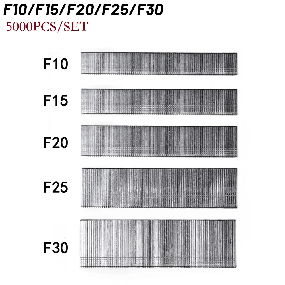 5000pcs F10/F15/F20/F25/F30 Nail Gun Straight Brad Nails 304 Stainless Steel Stapler Nailer Staple For Woodworking Furniture DIY
5000pcs F10/F15/F20/F25/F30 Nail Gun Straight Brad Nails 304 Stainless Steel Stapler Nailer Staple For Woodworking Furniture DIY