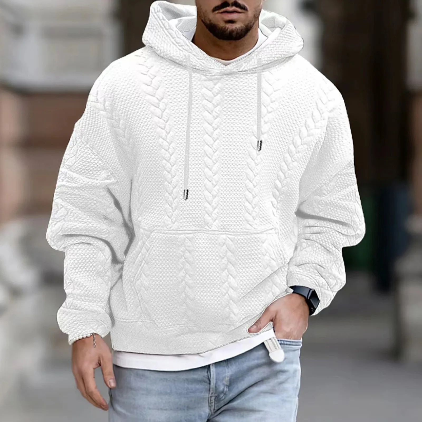 Solid Color Drawstring White Jumper Baggy Leisure Sportswear Sweatshirt Basic Top Autumn Winter Workout Men'S Sudaderas
Solid Color Drawstring White Jumper Baggy Leisure Sportswear Sweatshirt Basic Top Autumn Winter Workout Men'S Sudaderas