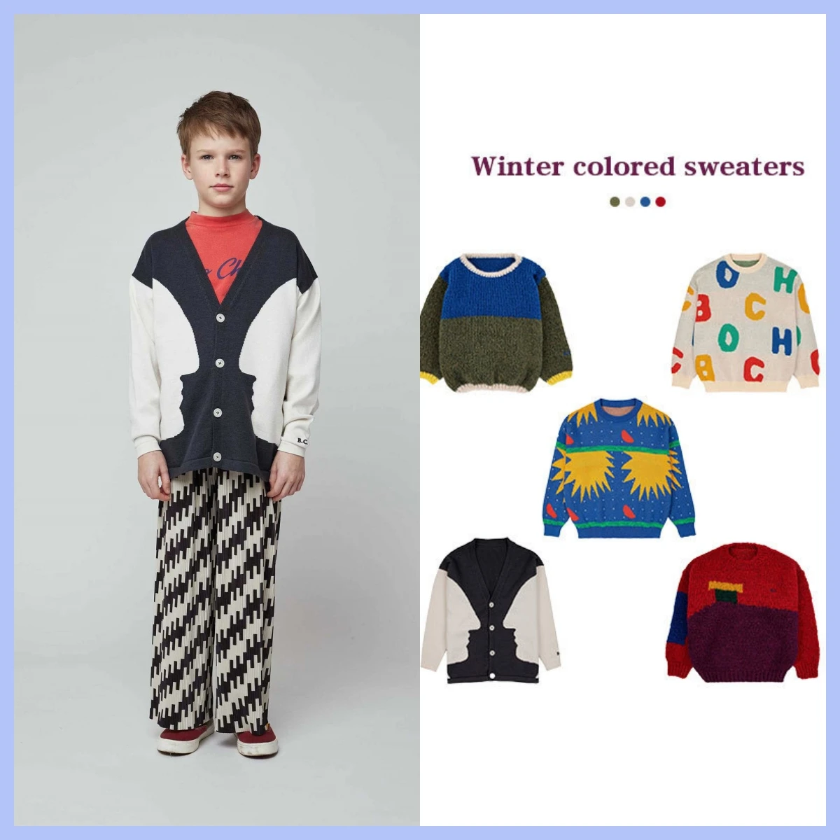 Kids Sweater 2023 Fall/winter BC New Product Boys Color Block Pullover Warm Sweater Girls Cartoon V-Neck Cardigan
Kids Sweater 2023 Fall/winter BC New Product Boys Color Block Pullover Warm Sweater Girls Cartoon V-Neck Cardigan