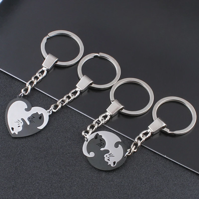 A Pair of Cats Dogs Heart Puzzle Couples Keychain Stainless Steel Valentine's Day Key Chain Ring Gifts Metal Keyring for Lovers
A Pair of Cats Dogs Heart Puzzle Couples Keychain Stainless Steel Valentine's Day Key Chain Ring Gifts Metal Keyring for Lovers
