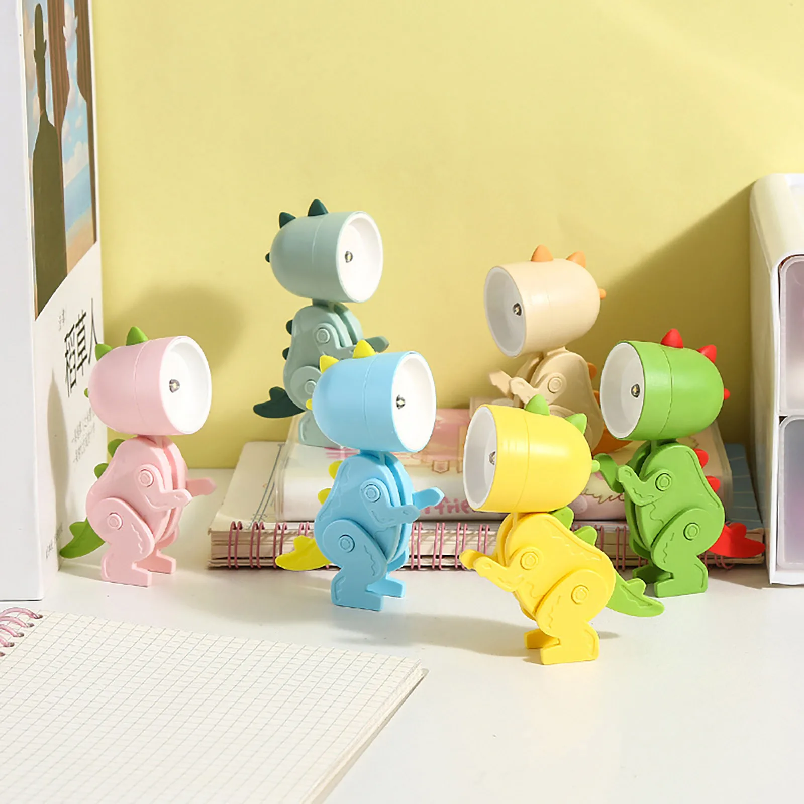 Night Lights Creative And Cute Mini Dinosaur Adjustable Legs Eye Protection Phone Stand ABS+ PC For Decoration
Night Lights Creative And Cute Mini Dinosaur Adjustable Legs Eye Protection Phone Stand ABS+ PC For Decoration