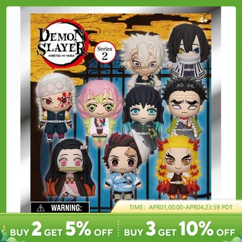 Aniplex 데몬 슬레이어 시리즈 2 블라인드 미스터리 벌크 블라인드 박스, 네즈코 탄지로 제니츠 피규어 백 클립, 공식 라이선스 상품 이미지