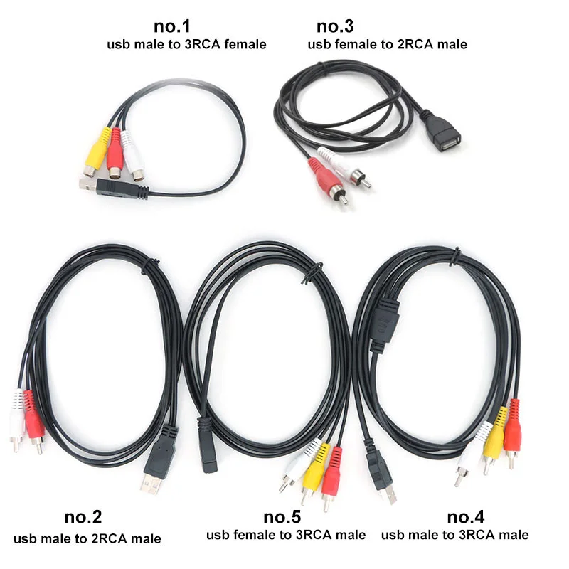 1pcs Audio Video USB A 2.0 female Male To 2 3 Rca 2/3RCA Male female AV plug Adapter connector converter Cable wire PC TV HDTV T
1pcs Audio Video USB A 2.0 female Male To 2 3 Rca 2/3RCA Male female AV plug Adapter connector converter Cable wire PC TV HDTV T