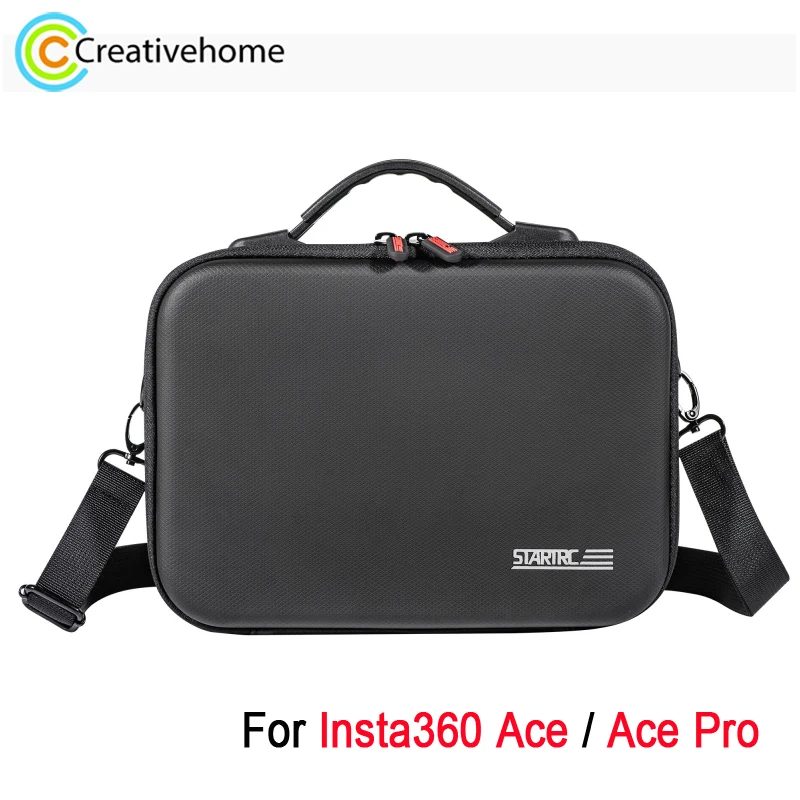 

STARTRC ПУ коробка для хранения для Insta360 Ace / Ace Pro Аксессуары для спортивных камер сумка с плечевым ремнем и двусторонней молнией