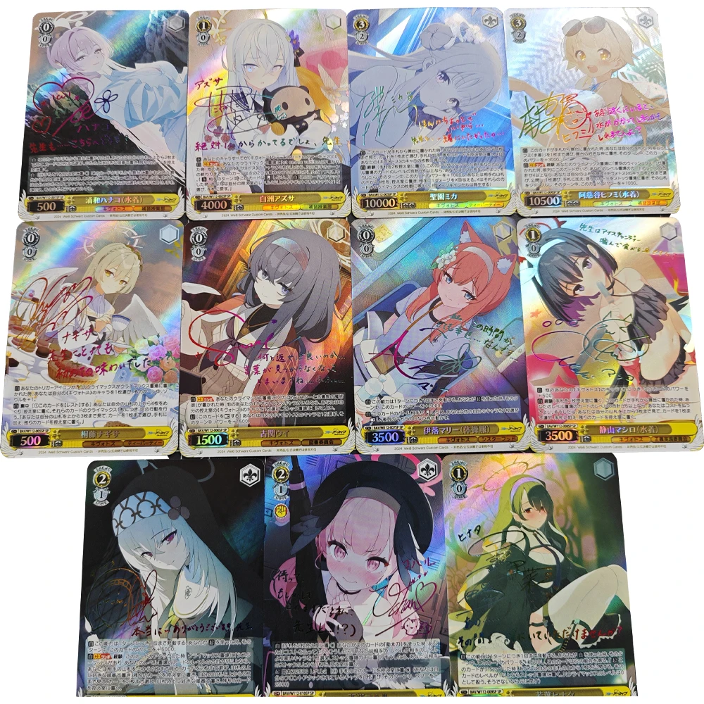 11 шт./Набор Аниме WS Коллекционная карта синие архивы Takanashi Hoshino Hayase Yuka преломляющая цветная флеш-карта УФ-узор подарок для ребенка 
11 шт./Набор Аниме WS Коллекционная карта синие архивы Takanashi Hoshino Hayase Yuka преломляющая цветная флеш-карта УФ-узор подарок для ребенка
