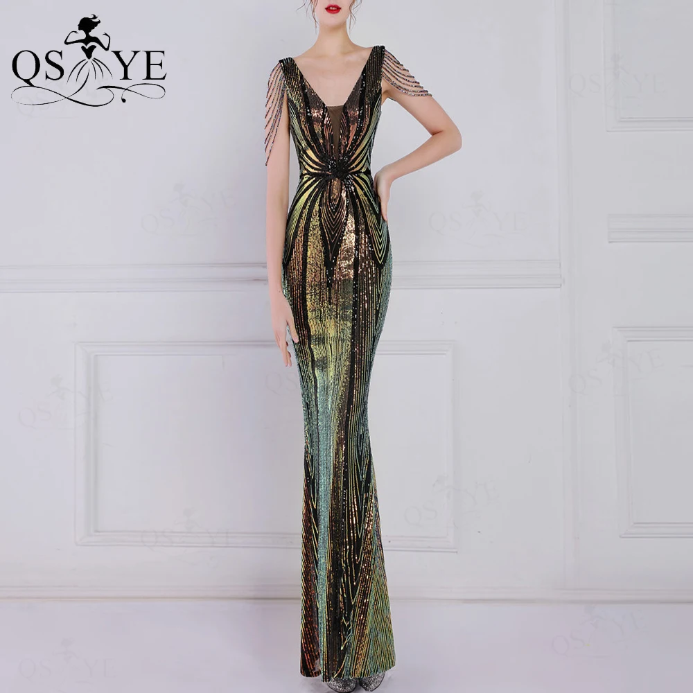 Блестящие яркие черные вечерние платья с V-образным вырезом, блестящее облегающее платье золотого и черного цветов с рукавами на бретелях и бусинами для вечеринки
Блестящие яркие черные вечерние платья с V-образным вырезом, блестящее облегающее платье золотого и черного цветов с рукавами на бретелях и бусинами для вечеринки