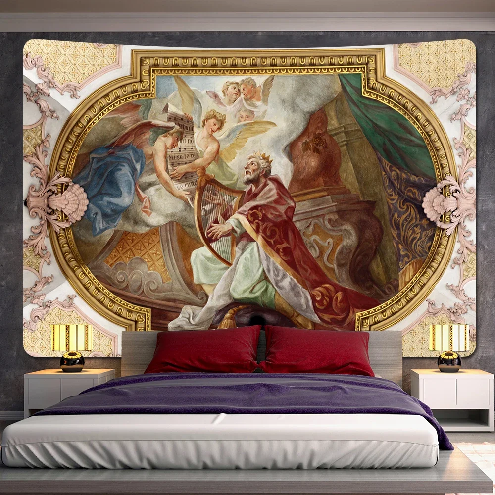 Christian church mural home decoration tapestry hippie bohemian decoration wall hanging psychedelic scene background cloth
Christian church mural home decoration tapestry hippie bohemian decoration wall hanging psychedelic scene background cloth