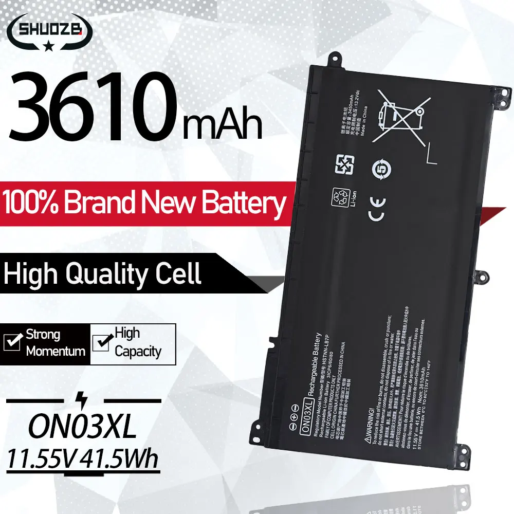 ON03XL Battery For HP Pavilion X360 13-U 13-U140TU U105DX m3-u000 HSTNN-UB6W TPN-W118 TPN-Q183 844203-850 915486-855 14-ax000
ON03XL Battery For HP Pavilion X360 13-U 13-U140TU U105DX m3-u000 HSTNN-UB6W TPN-W118 TPN-Q183 844203-850 915486-855 14-ax000