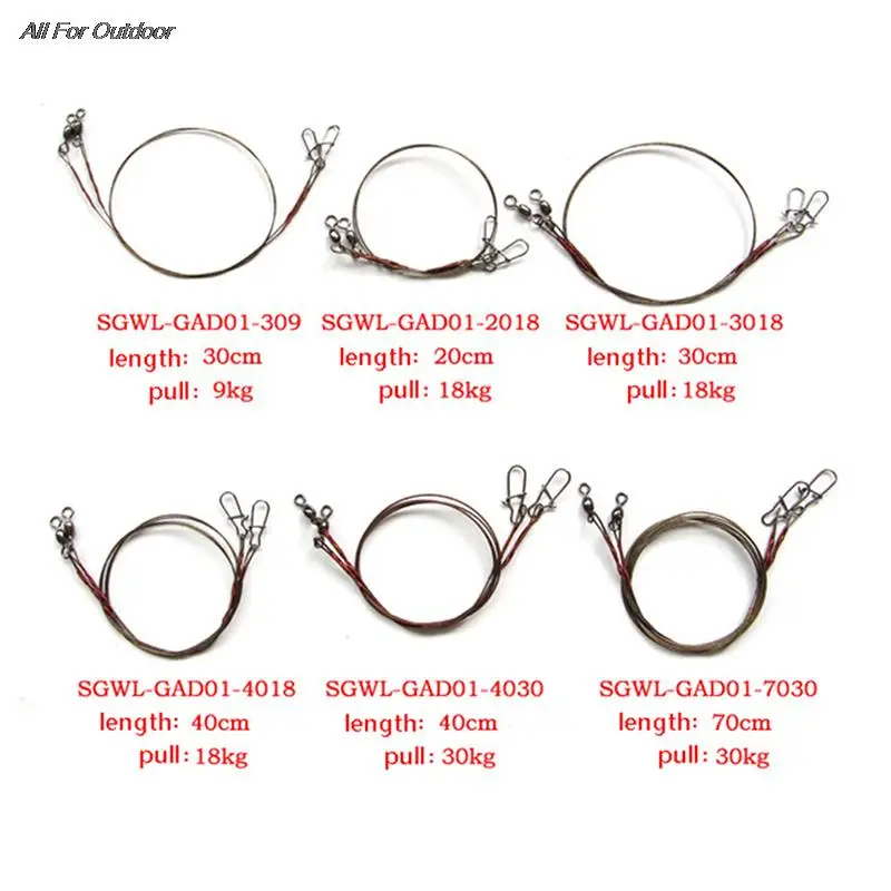 

1 Pack Steel Fishing Line Wire Line Leader Fishing Leash Anti-winding Titanium Wire Anti-bite Wire Fishing Accessories