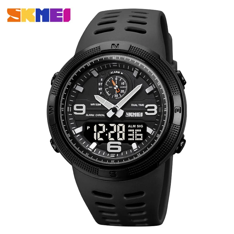 

SKMEI 1655 Sport Watch for Man Luxury Wateproof s Shock Military Men Watches 3Time Digital Wristwatch Stopwatch Alarm Clock