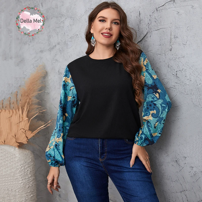 Della Mel Plus Size Lantern Sleeve Blouses Tee Paisley Print Textured Tops 2022 New Spring Autumn Elegant Women's Clothing
Della Mel Plus Size Lantern Sleeve Blouses Tee Paisley Print Textured Tops 2022 New Spring Autumn Elegant Women's Clothing