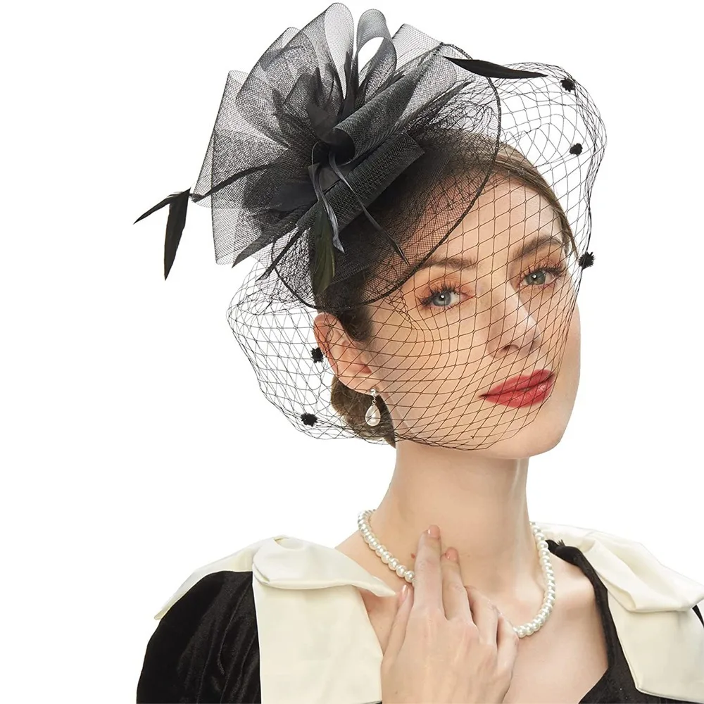 Fascinator Flower Top Hat Mesh Wave Point Veil Hair Clips Bridal Party Barrettes Cocktail Elegant Hair Clips
Fascinator Flower Top Hat Mesh Wave Point Veil Hair Clips Bridal Party Barrettes Cocktail Elegant Hair Clips