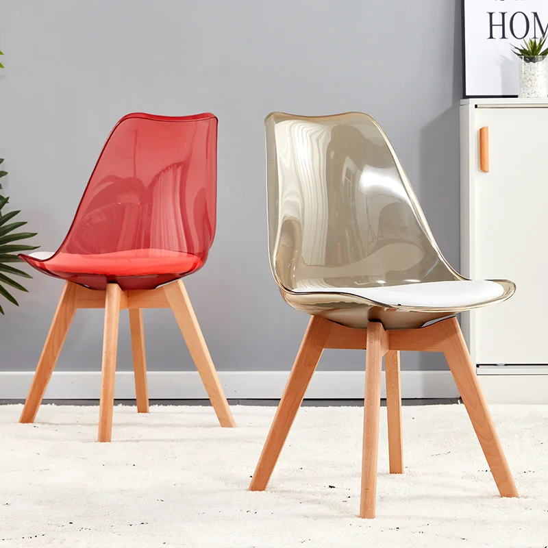 Nordic Transparent Dining Chairs Backrest Stool Nail Wooden Acrylic Makeup Dining Chairs Muebles Hogar Home Furniture QF50DC
Nordic Transparent Dining Chairs Backrest Stool Nail Wooden Acrylic Makeup Dining Chairs Muebles Hogar Home Furniture QF50DC