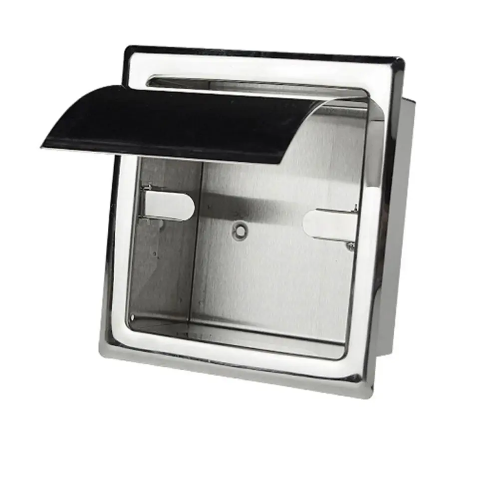 

Bathroom Accessories Embedded With Cover Wall Mounted Tissue Paper Rack Toilet Paper Holder Tissue Box Roll Paper Box