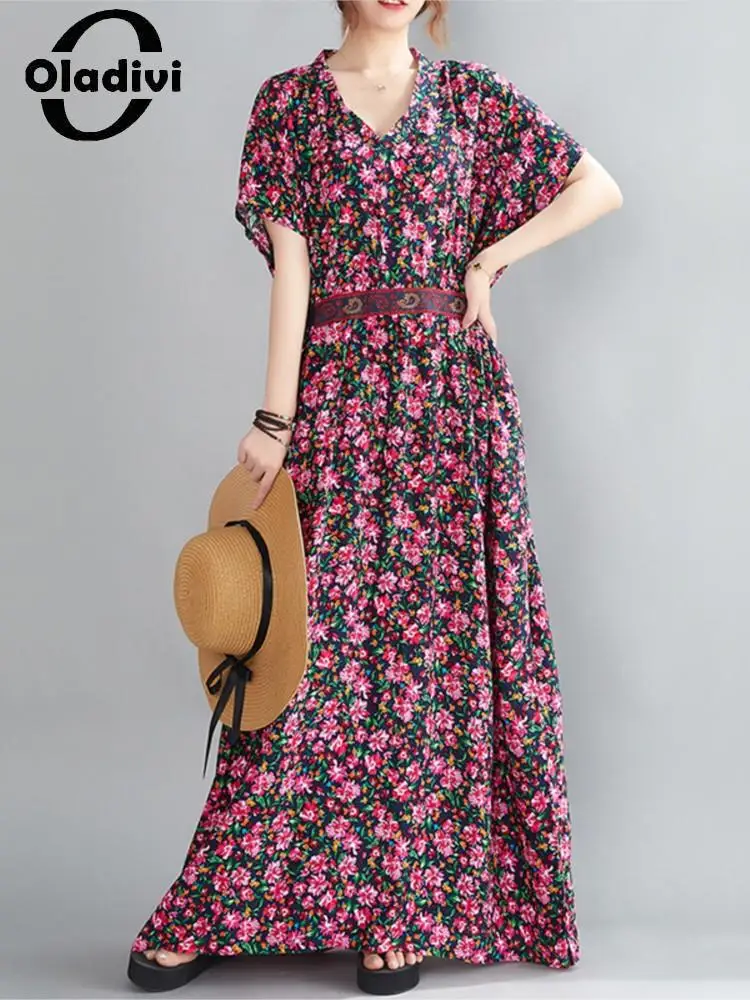 Oladivi Fashion Floral Print Oversized Maxi Long Dress 2022 Summer Casual Loose Bohemian Dresses Ladies Big Size Clothing 9380
Oladivi Fashion Floral Print Oversized Maxi Long Dress 2022 Summer Casual Loose Bohemian Dresses Ladies Big Size Clothing 9380