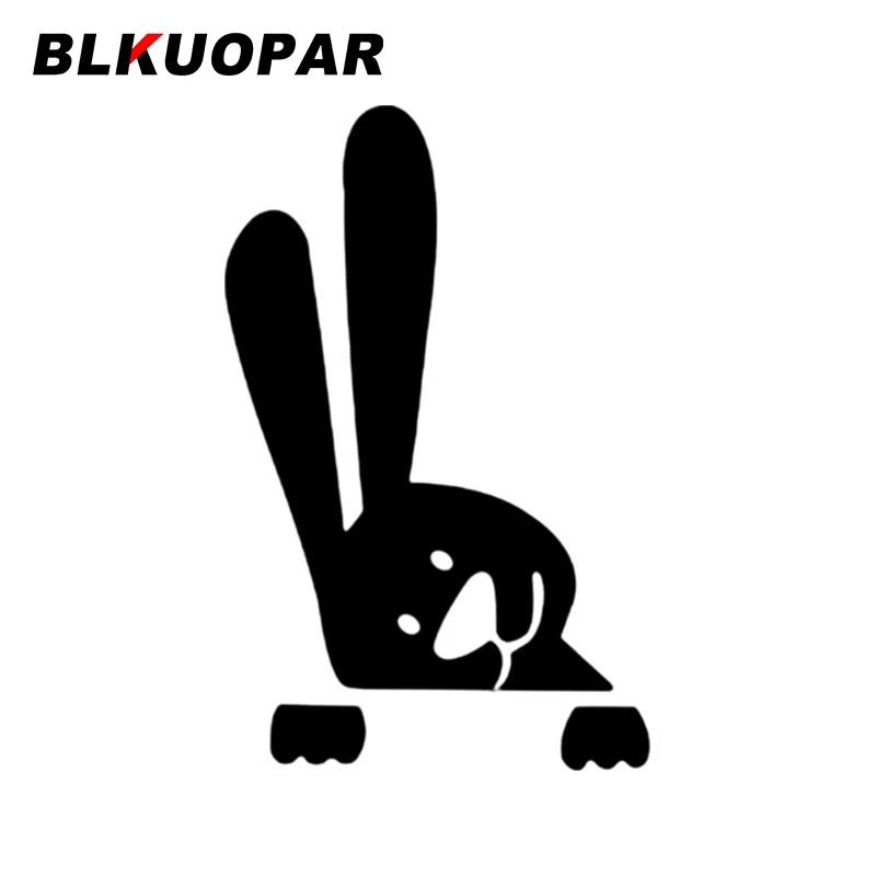 

Наклейки для автомобиля BLKUOPAR в виде спящего свисающего кролика, наклейка для кондиционера, протектор автомобильной двери, креативное высеченное виниловое украшение