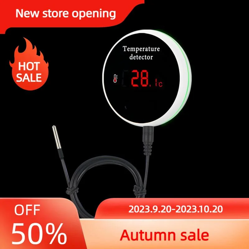 Digital WIFI Temperature Detector with 1M Sensor Life Thermometer Thermostat APP Remote Monitoring
Digital WIFI Temperature Detector with 1M Sensor Life Thermometer Thermostat APP Remote Monitoring