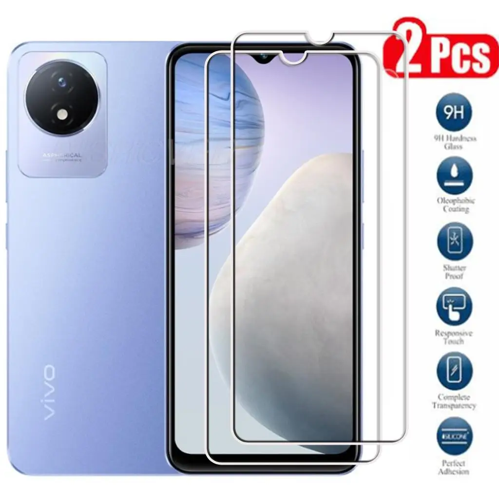 

Tempered Glass FOR Vivo Y02 6.51" Protective Film Screen Protector On VIVO Y02 Y16 Y02S Y33 Y22S Y22 Y15S VIVOY02 4G Phone Glass