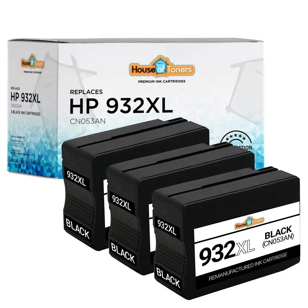 3pk 932XL High-Yield Black Ink for HP Officejet 6100 6600 6700 Series
3pk 932XL High-Yield Black Ink for HP Officejet 6100 6600 6700 Series