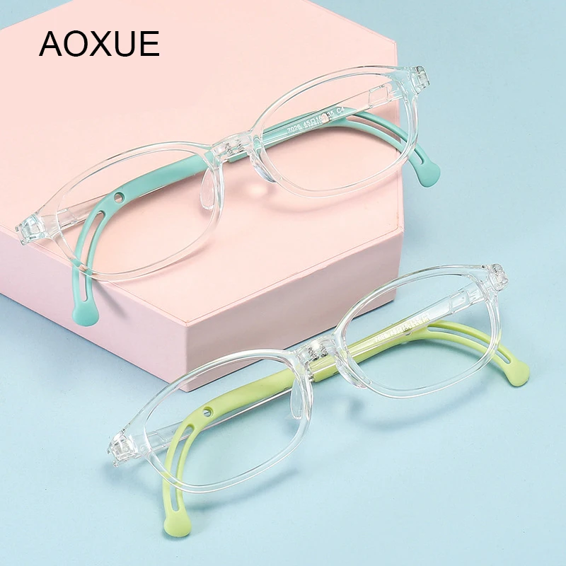 

Teens Children Myopia Glasses Frame Boys Students Optical Eyeglasses Frames Silicone TR90 Flexible Protective Kids Spectacles
