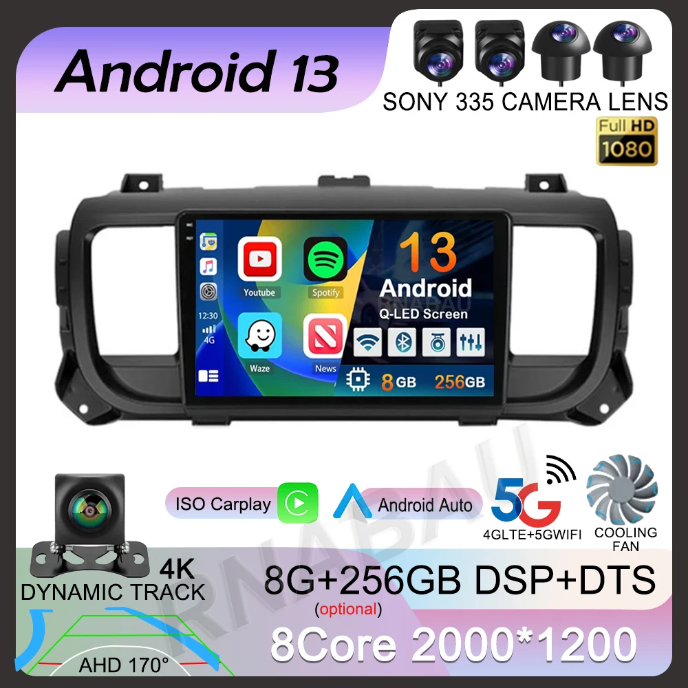 

Android 13 Carplay Auto Car Radio For Citroen Jumpy 3 2016-2021 Peugeot Expert 3 2016-2021 Multimedia Video Player 2din Stereo