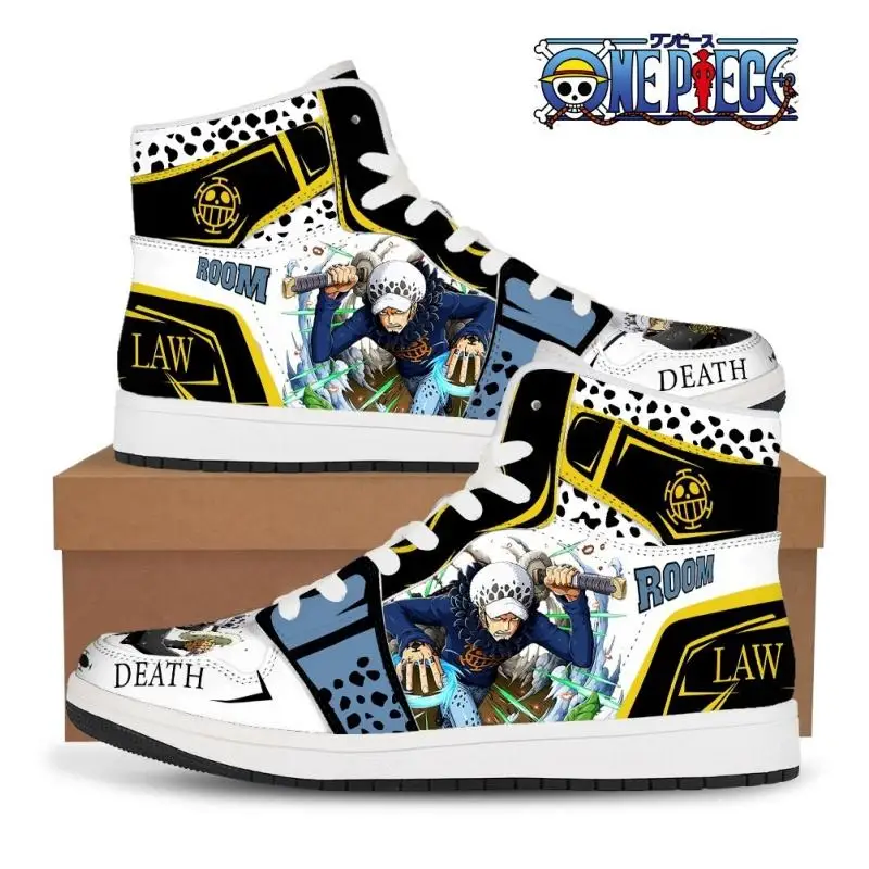 

Аниме One Piece Luffy Water Law новые кроссовки Повседневная обувь Баскетбольная обувь с мультяшным принтом удобная обувь на плоской подошве подарок на день рождения